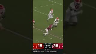 AMAZING BOBBLING CATCH BY RYAN WILLIAMS AGAINST GEORGIA fypage fyp collegefootball trending [upl. by Lathrop898]