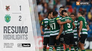 Highlights  Resumo Santa Clara 12 Sporting Liga 2223 9 [upl. by Adnorahs]