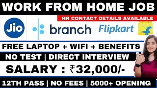 JIO URGENT HIRING  DIRECT SELECTION  WORK FROM HOME JOBS 2024  ONLINE JOBS AT HOME 12TH PASS [upl. by Jorry]