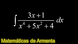 integracion por fracciones parciales ejemplo 54 [upl. by Cati]