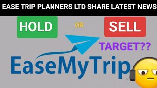 Easy trip planners ltd share latest news  easemytrip share latest news  easemytrip share target [upl. by Matuag]