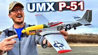 Miniature P51D Mustang Detroit Miss UMX RC Warbird Plane [upl. by Nnairda]