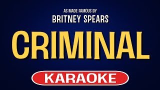 Criminal Karaoke Version  Britney Spears [upl. by Philo]