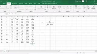 Karl Pearsons Correlation Coefficient  Step by Step Calculation  in Excel [upl. by Ydahs780]