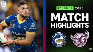 NRL 2023  Parramatta Eels v ManlyWarringah Sea Eagles  Match Highlights [upl. by Htebazle568]