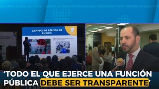 Solórzano ‘Todo el que ejerce una función pública debe ser transparente’ [upl. by Barrus]