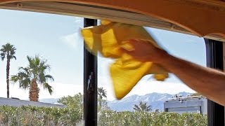 Clean Your RV Windows amp Mirrors Super Fast no window cleaner needed [upl. by Alliuqat]