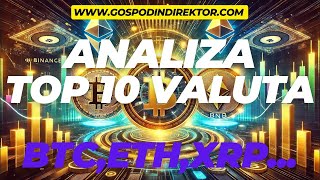 Ulaganje u kriptovalute  Analiza top 10 coina BTC ETH XRP ADA DOGE SOL BNB TRON USDC i USDT [upl. by Brandais]