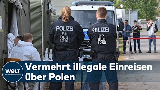 DEUTSCHPOLNISCHE GRENZE Bundespolizei stellt vermehrt illegale Einreisen fest I WELT News [upl. by Cha150]