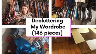 HUGE Closet Declutter  Simplifying My Wardrobe 2023 [upl. by Frasco]