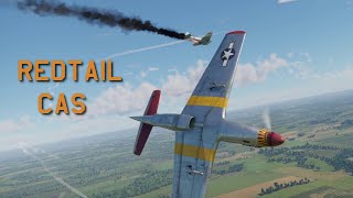 Red Tail CAS USA 37 BR M4 Sherman P51C10 Mustang M24 Chaffee War Thunder [upl. by Rimidalb]