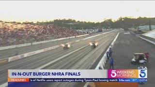 Engines are revving at the the InNOut Burger NHRA Finals [upl. by Ocana]