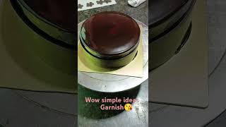 New chocolate garnish cake design 😋 yummy cake design simple ideas 🍫🍫 cakedecorating creativecakes [upl. by Lichter]