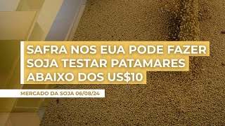 Consolidação de safra cheia nos EUA pode fazer soja em Chicago testar patamares abaixo dos US10 [upl. by Tayyebeb]