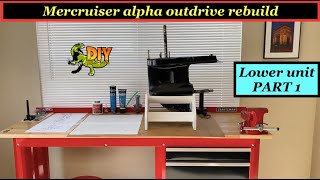 Mercruiser outdrive lower unit rebuild  PART 1 [upl. by Hitt]