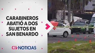 CARABINEROS DIERON MUERTE a 2 hombres que intentaron atropellarlos en fiscalización en San Bernardo [upl. by Cindie]