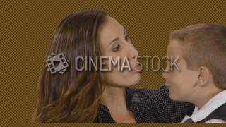 CinemaStock  Greenscreen  Mother and son eskimo kiss in slow motion [upl. by Sibyl361]