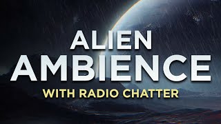 Radio Chatter From An Alien Planet Outpost  SciFi Rain Ambience  4K [upl. by Htezzil]