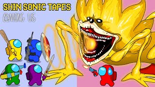 Among Us is scared when meeting Shin Sonic Tapes Yellow and the mystery behind it  Peanut Animation [upl. by Pine840]