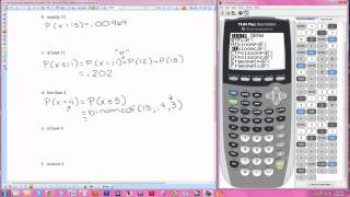 Finding Binomial Probabilities Using the TI84 [upl. by Rehpotsirahc]