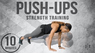 10 Minute PushUp Progression Workout Beginner Strength Training [upl. by Eitteb954]