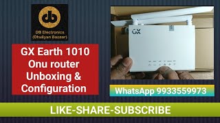 GX Earth  1010 Onu Wireless Router Unboxing amp Setup Router Modem  GX ONT Configuration in Hindi [upl. by Polk703]