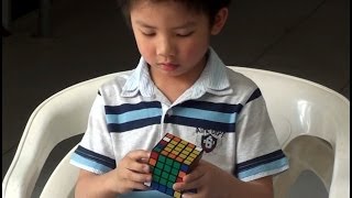 Chan Hong Lik 5 yrs old solves 5x5 rubiks cube 425 min [upl. by Ivar]