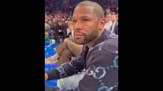 Floyd Mayweather Spotted Courtside At Knicks vs Bulls Game With His Himalayan Crocodile Handbag 👜 [upl. by Arocal]