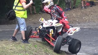 CRAZY Quad Going SIDEWAYS on Hillclimb  CLOSE CALL [upl. by Greenburg562]