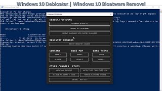 Windows 10 Debloater  Windows 10 Bloatware Removal [upl. by Elay]