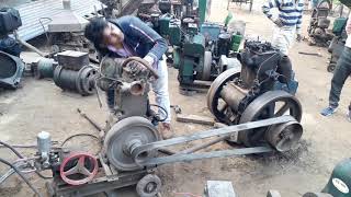 5 hp engine is starting 16 hp lister engine  kirloskar 5 hp engine  techwala [upl. by Ecnerwal]