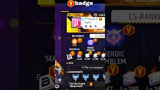 V badge Claimed  how to gat v badge in freefire shorts freefire vbadge [upl. by Hazeefah496]