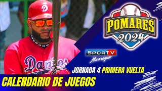 Calendario de Juegos Jornada 4 Primera Vuelta Pomares 2024 Nicaragua [upl. by Acyre642]