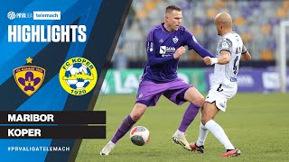 Maribor 3  1 Koper  27 krog 202324 PrvaLigaTelemach [upl. by Ahsiemaj895]