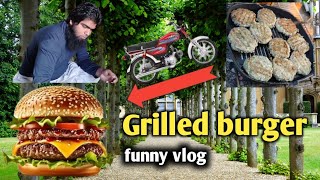 chicken grill Burger  Anas Zafar  Pakistan Karachi street vlogs  Karachi life vlog  desi life [upl. by Shuman]