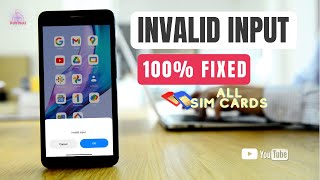 Invalid input Notification popup  100 fixed  Sim card error  Airtel  Bsnl  Application Error [upl. by Crosley]