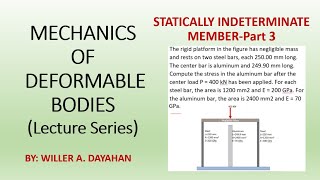 Statically Indeterminate Member Part 3 [upl. by Yrot72]