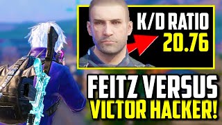 HACKER IN VICTOR SKIN VS FEITZ  PUBG Mobile [upl. by Fillander439]