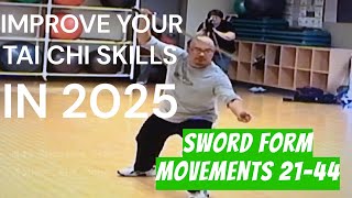 Yang Style Sword Form Movements 2144 [upl. by Enimrac]