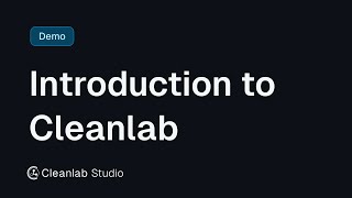 Introduction to Cleanlab Studio [upl. by Ardnauq]