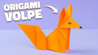 Come fare una Volpe Origami tutorial  DIY Lavoretti con la carta [upl. by Idaline]