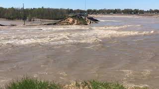 Flooding Wixom Lake waters at Edenville Dam [upl. by Ahsimaj]