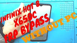 FRP INFINIX HOT 8 X650c frp bypass new method working كيفية تخطي حساب GOOGLe [upl. by Trubow]