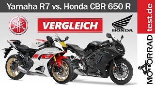 Vergleich Yamaha R7 vs Honda CBR 650 R [upl. by Katlaps]