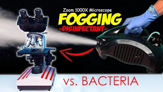 BAKTERI JAHAT vs FOGGING DISINFEKTAN  Fogger Machine Disinfectant Kyoto Microscope Zoom 1000X [upl. by Bohaty748]