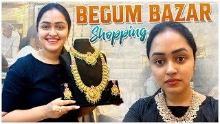 Vlog Begum Bazar లో Jewellery Shopping  Collection చూస్తే Wow అంటారు 😱 Heavenly Homemade [upl. by Ecirtap]