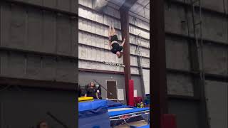 Just another day as a trampoline gymnast💀 gymnastics flips fails trampoline olympics sports [upl. by Milah]