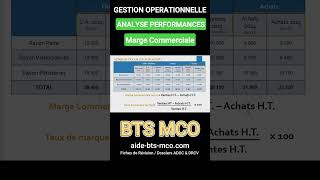 Calculer la MARGE commerciale et le Taux de Marque en ANALYSE DES PERFORMANCES  Gestion en BTS MCO [upl. by Adnohsor]