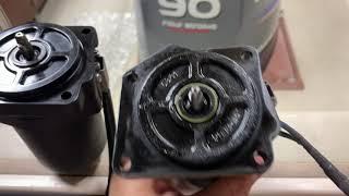 Yamaha F90 Outboard Trim Tilt Motor replacement [upl. by Brotherson]