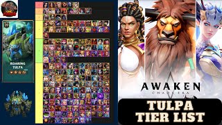 Awaken Chaos Era  Tulpa Tier List [upl. by Nnaitak]